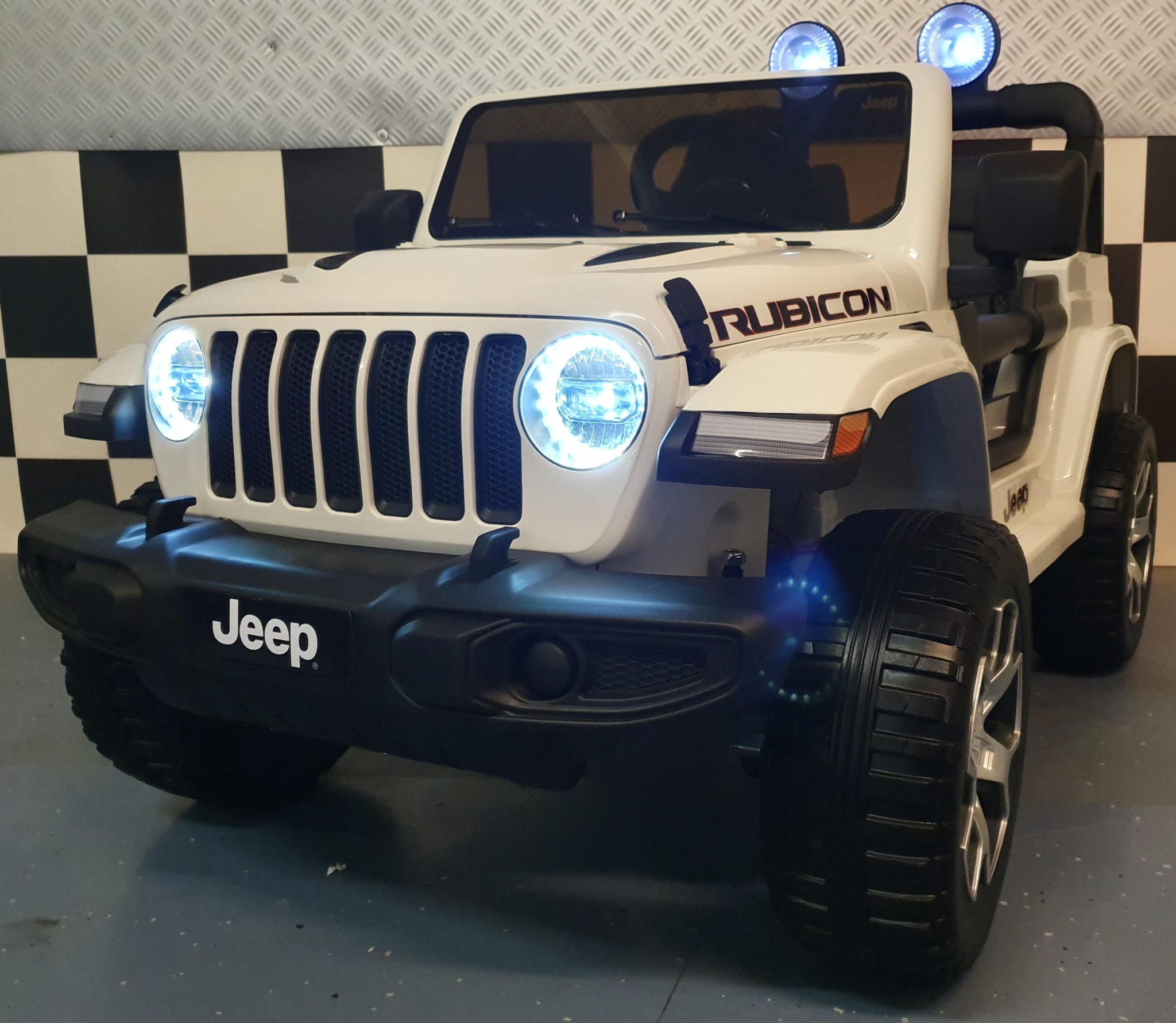JEEP WRANGLER 1 PERSOONS 4WD | WIT | 12V | 2.4G - Kids-Accu Cars